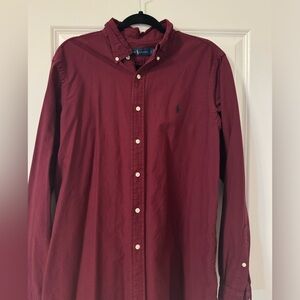 Maroon Ralph Lauren polo button up